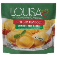 Louisa Ravioli, Round, Spinach and Cheese - 18 Ounce 