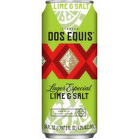 Dos Equis Beer, Lager Especial, Lime & Salt - 24 Fluid ounce 