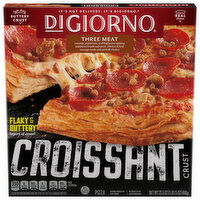 DiGiorno Pizza, Croissant Crust, Three Meat - 23.5 Ounce 