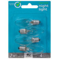 Simply Done Light Bulbs, Night Light, Clear Bulb, 4 Watts - 4 Each 