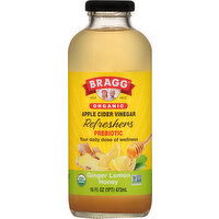 Bragg Apple Cider Vinegar, Organic, Ginger Lemon Honey, Prebiotic