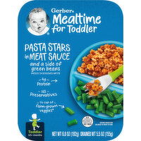 Gerber Pasta Stars in Meat Sauce, Toddler, 12+ Months - 6.8 Ounce 