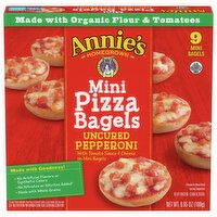 Annie's Pizza Bagels, Mini, Uncured Pepperoni - 9 Each 