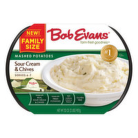 Bob Evans Mashed Potatoes, Sour Cream & Chives, Family Size - 32 Ounce 