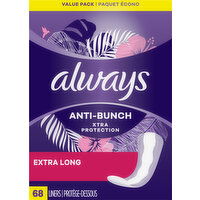 Always Liners, Anti-Bunch, Xtra Protection, Extra Long, Value Pack