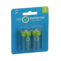 Simply Done C Alkaline 1.5V Batteries - 2 Each 