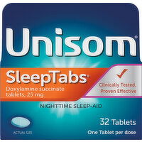 Unisom Nighttime Sleep-Aid, 25 mg, Tablets - 32 Each 