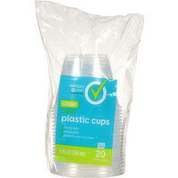 Simply Done Plastic Cups, Clear, 9 Fluid Ounce - 20 Each 