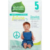 Seventh Generation Diapers, Size 5 (27-35 lbs) - 19 Each 