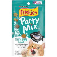 Friskies Made in USA Facilities Cat Treats, Party Mix Meow Luau Crunch - 2.1 Ounce 