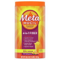 Metamucil Fiber, 4-in-1, Orange - 48.2 Ounce 