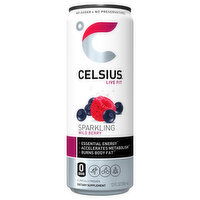 Celsius Energy Drink, Sparkling, Wild Berry - 12 Fluid ounce 