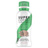 Super Coffee Coffee, Peppermint Mocha Latte, Winter Seasonal - 12 Fluid ounce 