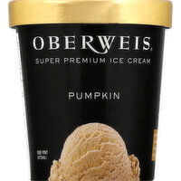 Oberweis Ice Cream, Super Premium, Pumpkin - 1 Pint 