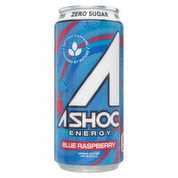 A Shoc Energy Drink, Blue Raspberry - 16 Fluid ounce 