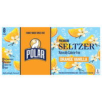 Polar Premium Naturally Calorie-Free Orange Vanilla Seltzer - 8 Each