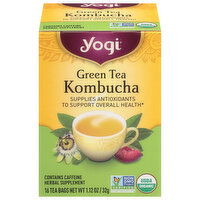 Yogi Green Tea Kombucha, Tea Bags - 16 Each