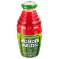 Wonder Melon Organic Cold Pressed Watermelon Cucumber Basil Juice - 8.45 Fluid Ounce