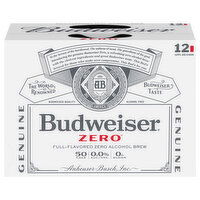 Budweiser Malt Beverage, Zero - 12 Each 