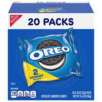 OREO Chocolate Sandwich Cookies, 20 Snack Packs (2 Cookies Per Pack) - 15.6 Ounce 