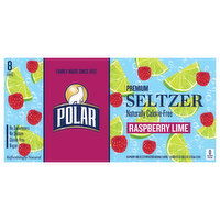 Polar Premium Naturally Calorie-Free Raspberry Lime Seltzer - 8 Each