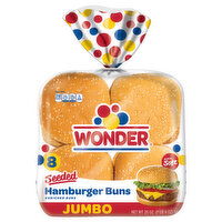 Wonder Hamburger Buns, Seeded, Extra Soft, Jumbo