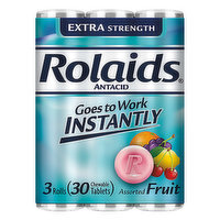 Rolaids Antacid, Extra Strength, Tablets, Assorted Fruit