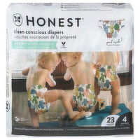 Honest Diapers, Cactus Cuties, Busy Babe, Size 4 (22-37 lbs) - 23 Each 