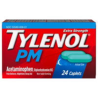 Tylenol PM Acetaminophen, Extra Strength, Caplets - 24 Each 