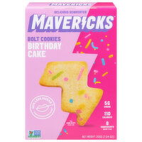 Mavericks Bolt Cookies, Birthday Cake - 7.04 Ounce