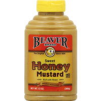 Beaver Honey Mustard, Sweet - 13 Ounce 