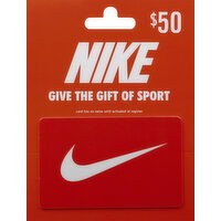 Nike Gift Card, $50 - 1 Each 