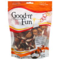 Good 'n' Fun Snacks for All Dogs, Triple Flavor, Play-Tug-Chew Rings, 4 Pack - 9.8 Each 