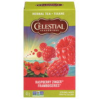 Celestial Seasonings Herbal Tea, Caffeine Free, Raspberry Zinger, Tea Bags - 20 Each 