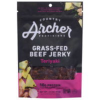 Country Archer Beef Jerky, Teriyaki, Grass-Fed