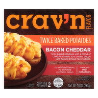 Crav'n Flavor Twice Baked Potatoes, Bacon Cheddar - 2 Each 