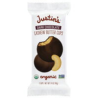 Justin's Cashew Butter Cups, Dark Chocolate, Organic