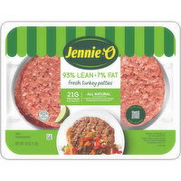 Jennie-O Turkey Patties Fresh 93% Lean / 7% Fast - 16 OZ - 16 Ounce 