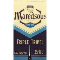 Maredsous Beer, Belgian Abbey Ale, Triple - 4 Each 