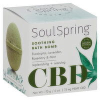 Soul Spring Bath Bomb, Soothing, CBD - 6 Ounce 