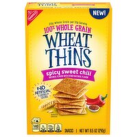 WHEAT THINS Spicy Sweet Chili Snacks, Whole Grain Wheat Crackers, Snack Crackers - 8.5 Ounce 