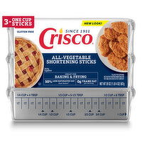 Crisco All-Vegetable Shortening Sticks, Gluten-Free - 3 Each 