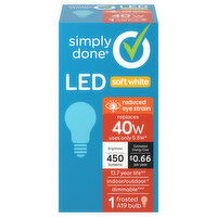 Simply Done Light Bulb, LED, Soft White, 40W - 1 Each 