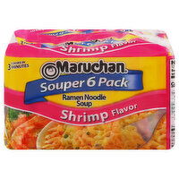 Maruchan Ramen Noodle Soup, Shrimp Flavor, Souper 6 Pack