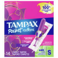 Tampax Tampons, Super, Compact, Unscented