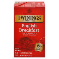 Twinings Black Tea, Pure, English Breakfast - 20 Each 