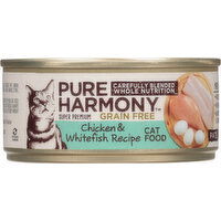 Pure Harmony Cat Food, Grain Free, Chicken & Whitefish Recipe, Super Premium, Pate