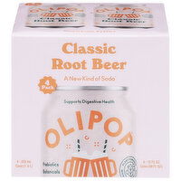 Olipop Root Beer, Classic - 4 Each
