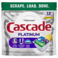 Cascade ActionPacs Lemon Scent Dishwasher Detergent - 12 Each