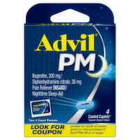 Advil Nighttime Sleep-Aid, Coated Caplets - 4 Each